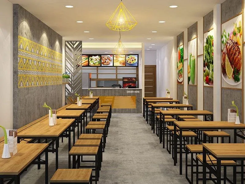 Rustic industrial style for a casual dining restaurant