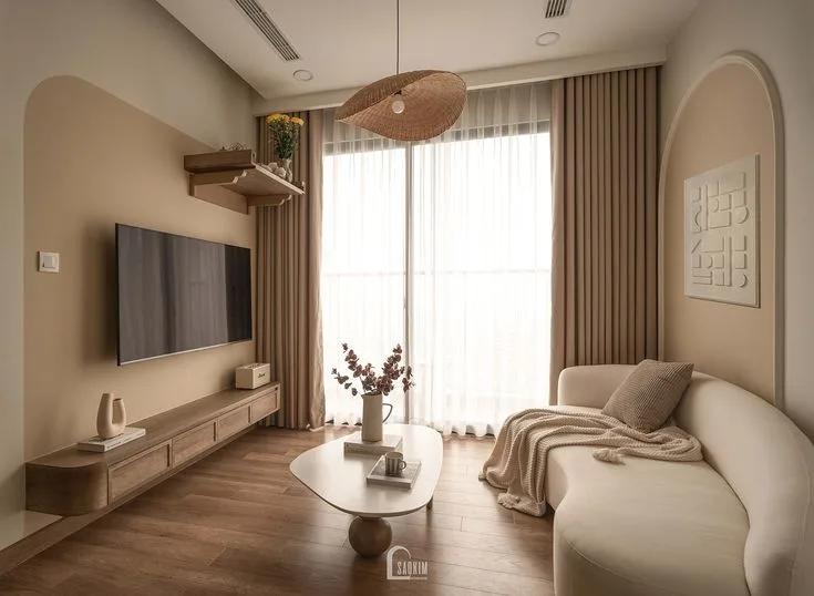 Minimalist apartment design: neat, refined, functional