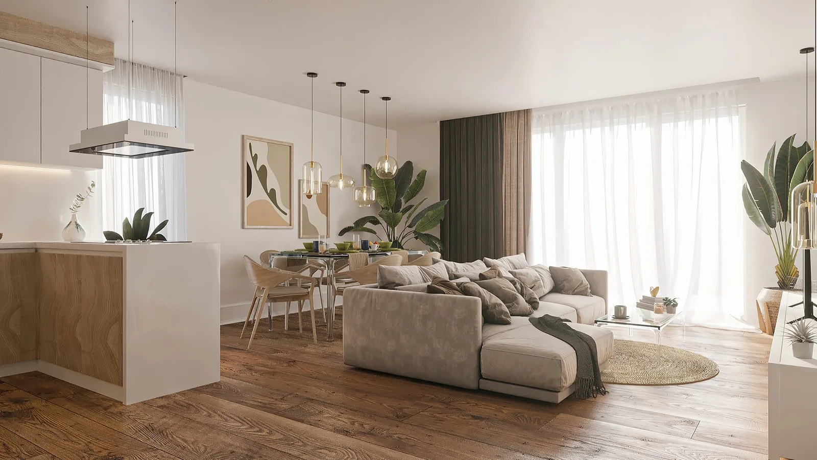 How to make a small 50 m2 apartment feel spacious