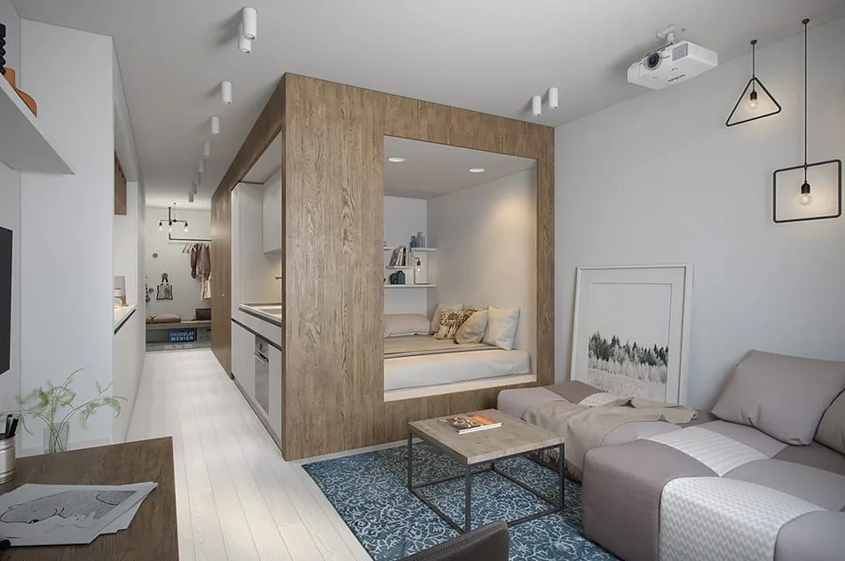 Decorating a rented room or mini apartment: neat and stylish