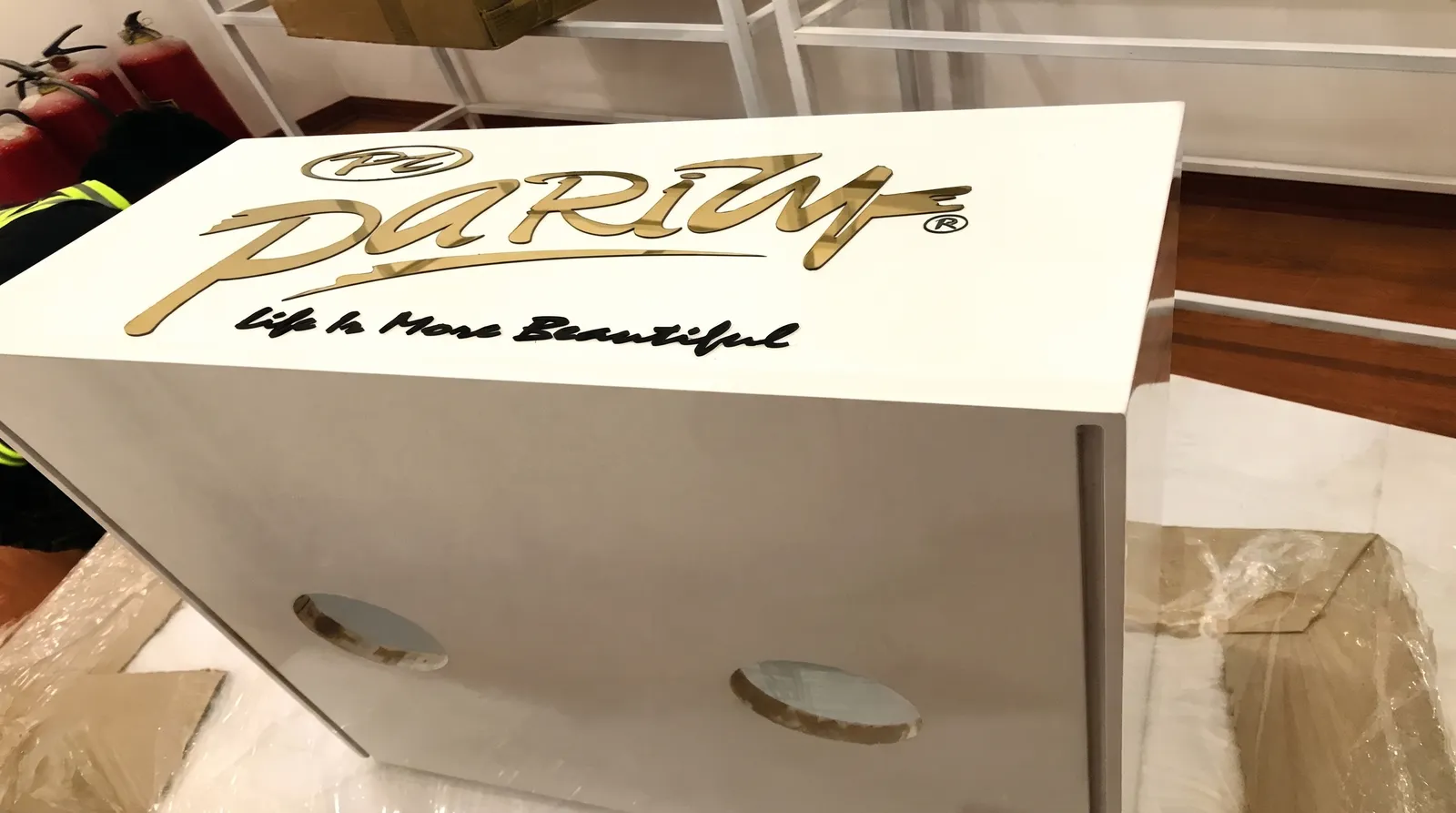 Parity fashion store design & build — on-site construction 2