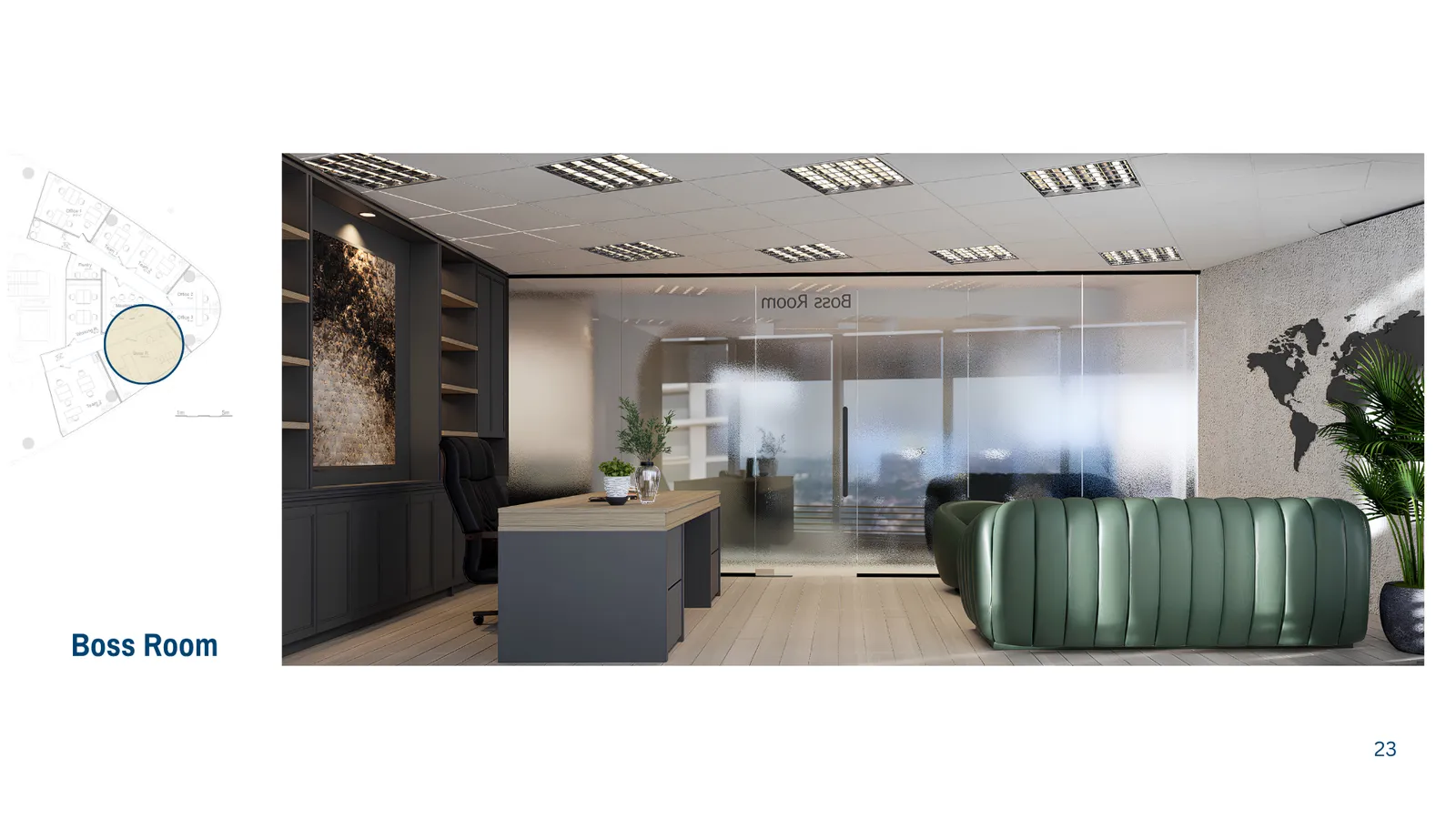 East Minerals Office — Bitexco T34 — 3D design render 1