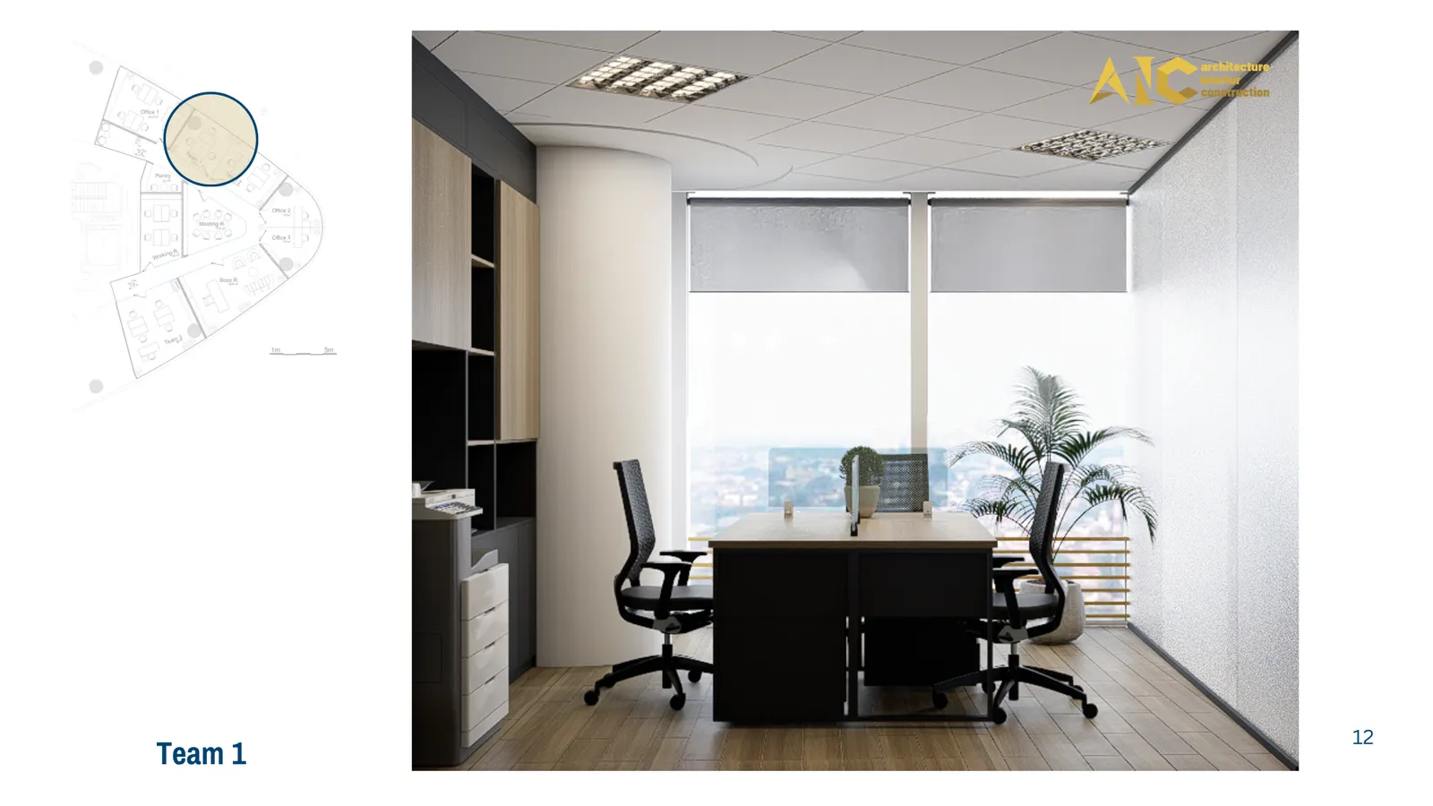East Minerals Office — Bitexco T34 — 3D design render 6