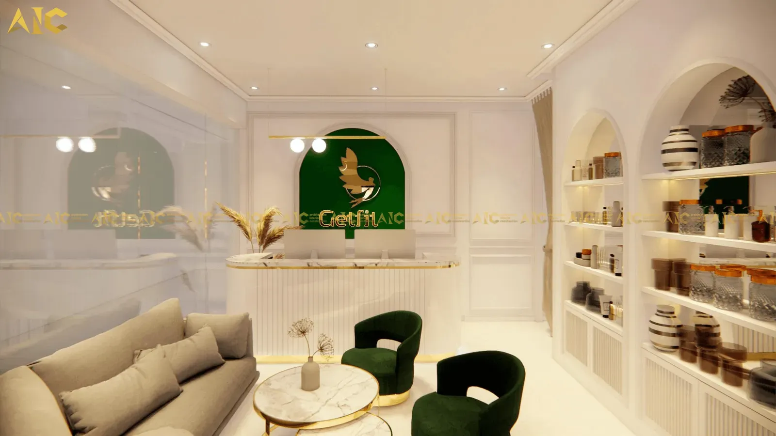 GetFit spa design & build — Tan Phu — 3D design render 1