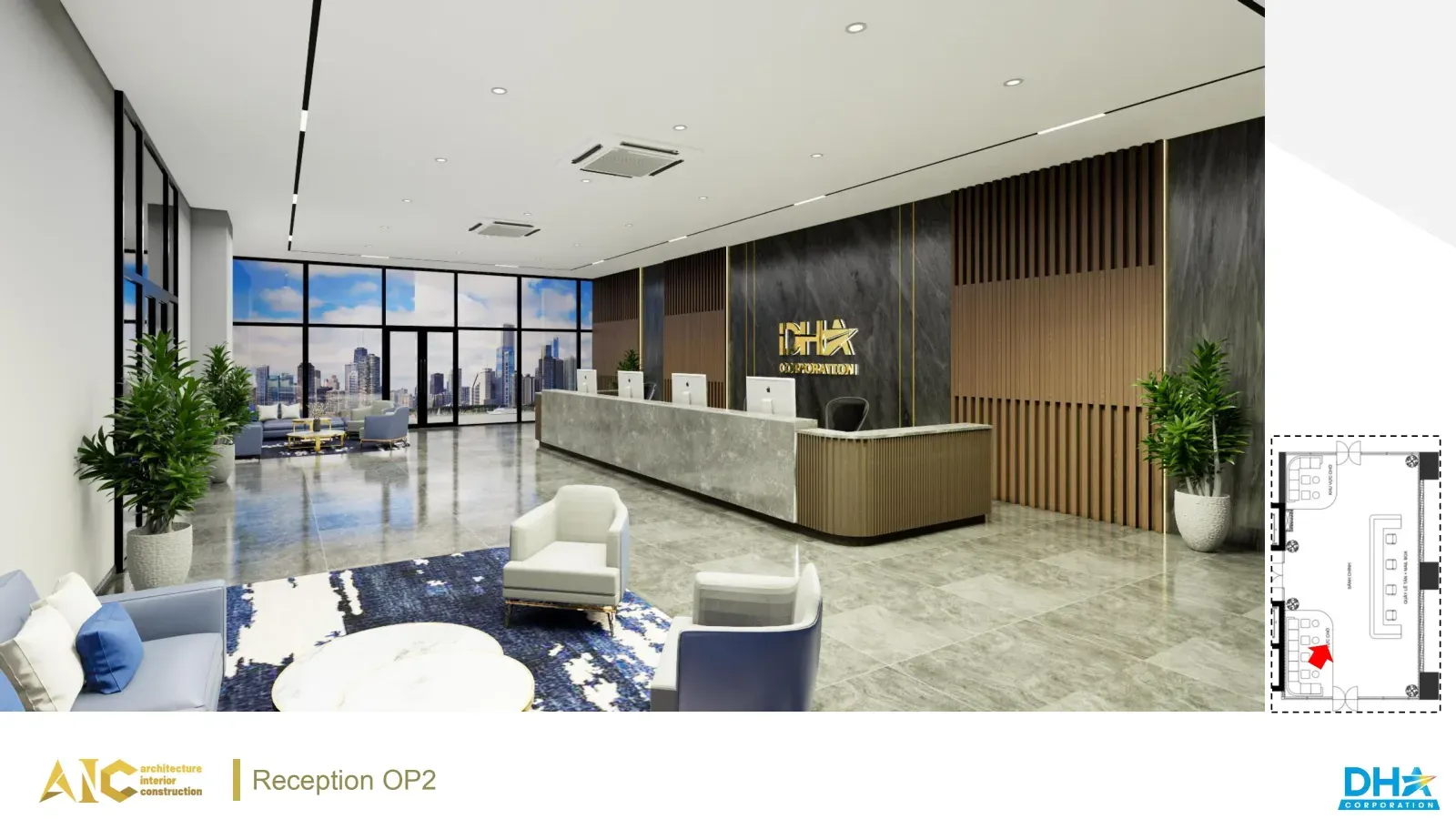 DHA Hong Bang Lobby & Interior — Design & Build — 3D design render 4