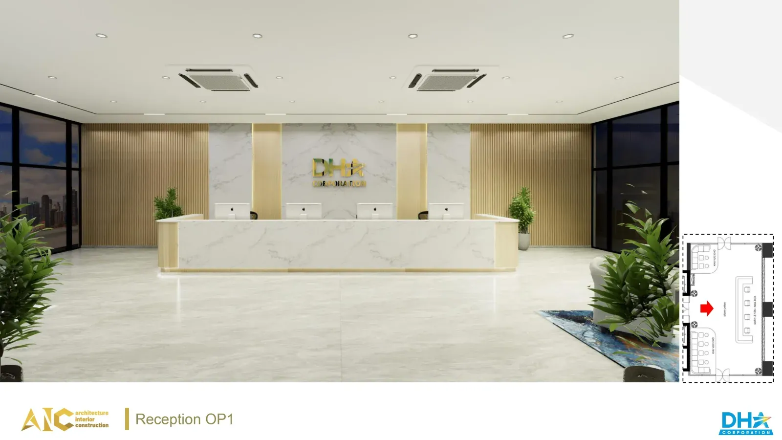 DHA Hong Bang Lobby & Interior — Design & Build — 3D design render 6