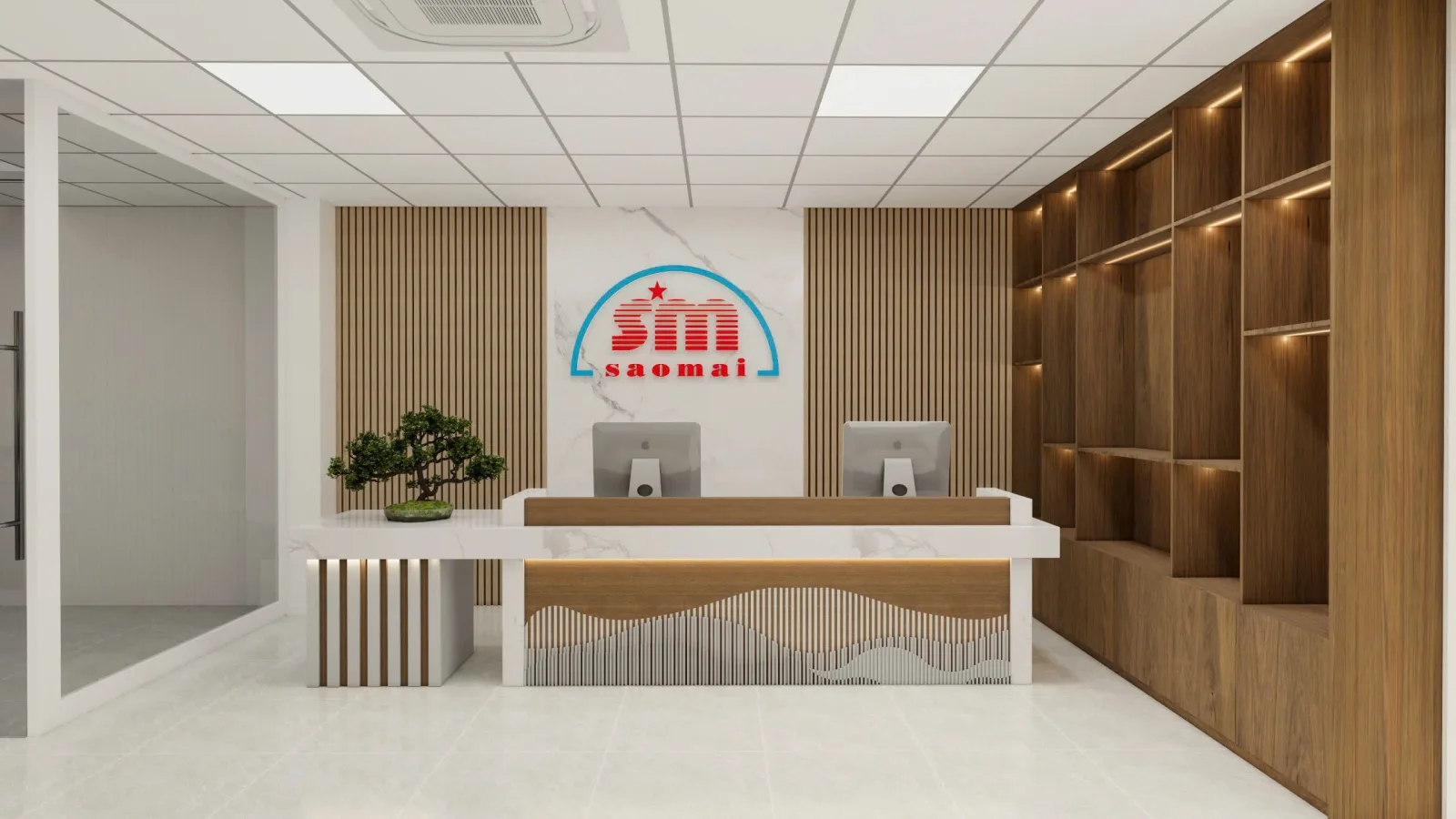 Sao Mai Bookstore Office Q12 — Design & Build — 3D design render 9