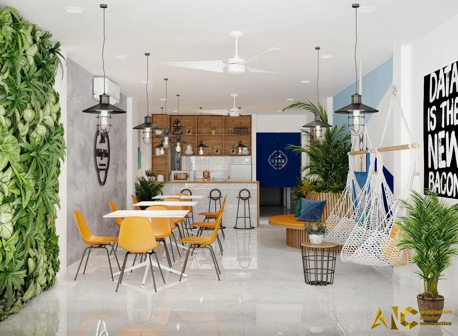 Shop Yen Office — Design & Build — 3D design render 2