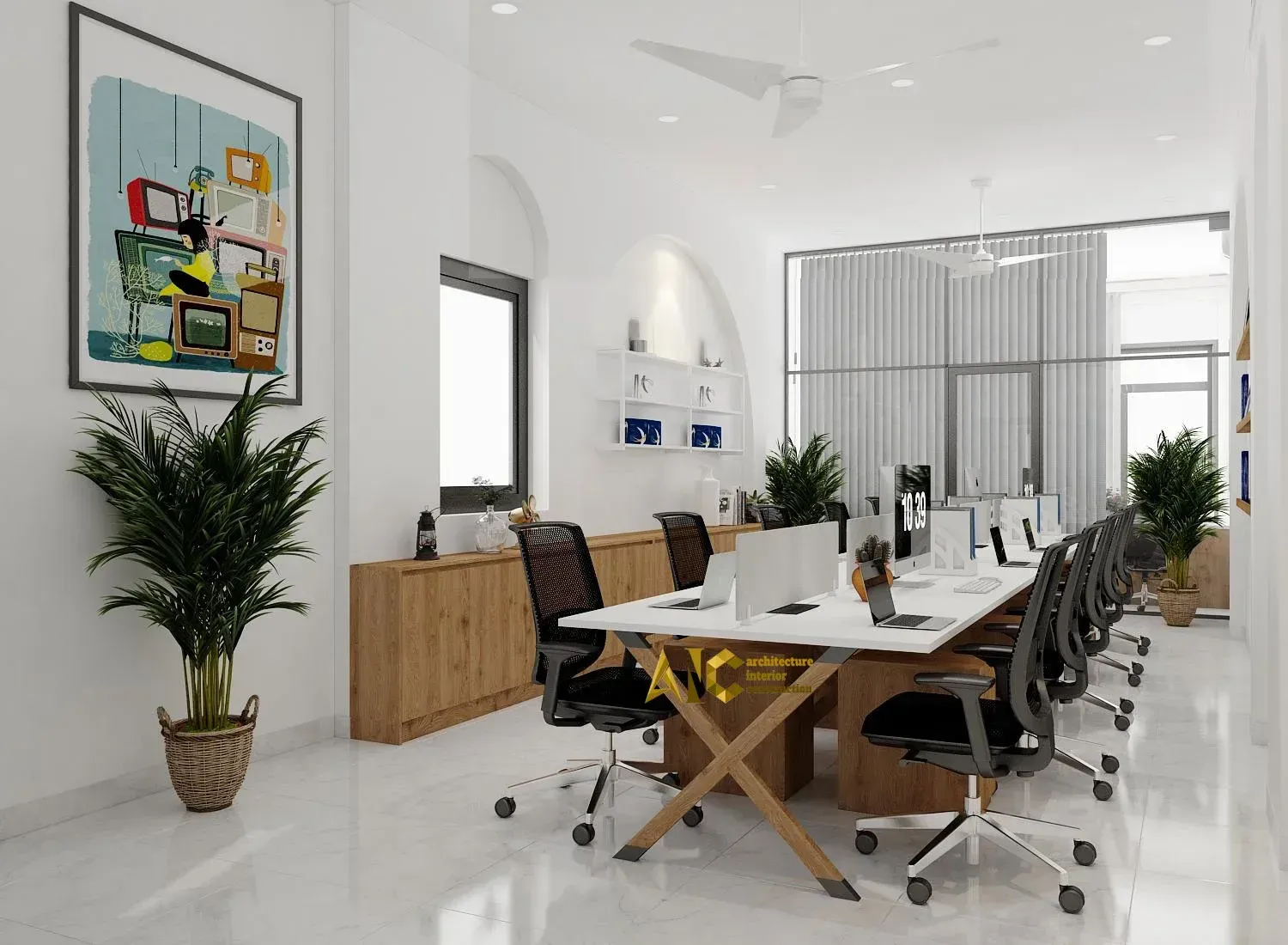 Shop Yen Office — Design & Build — 3D design render 6
