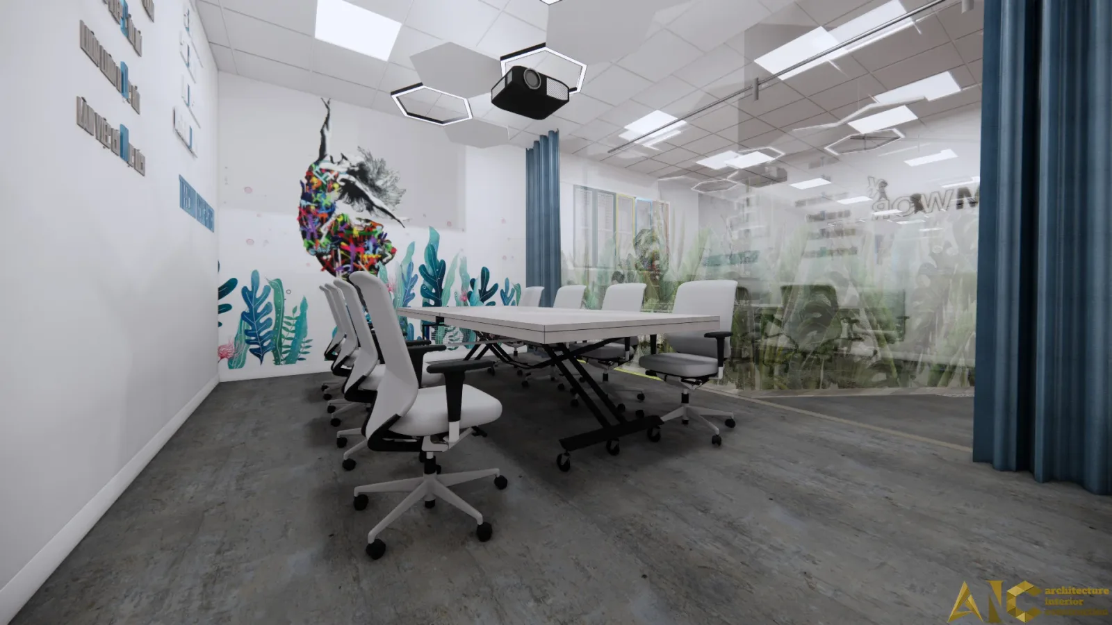 Thiết kế & thi công văn phòng Teecom — phối cảnh thiết kế 3D 7