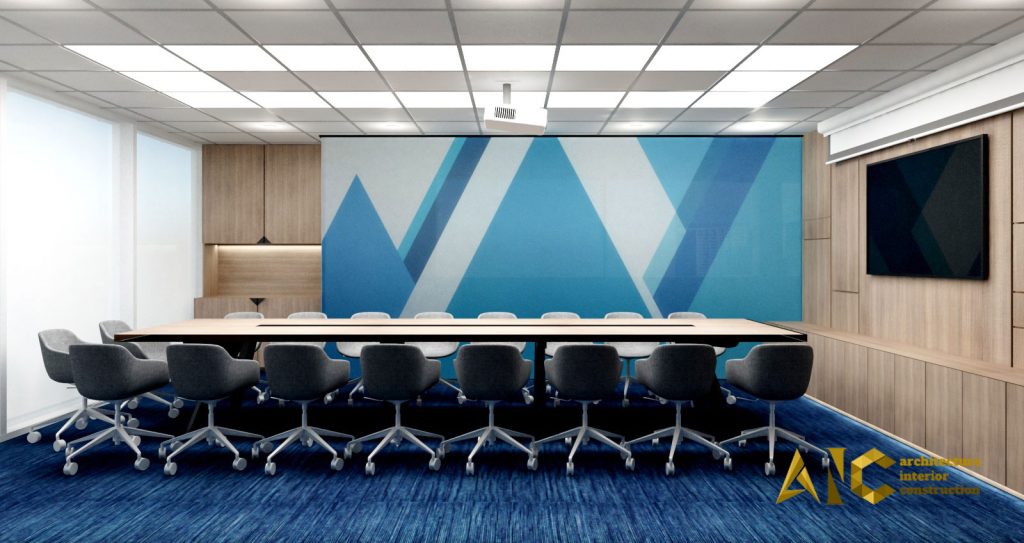 thiết kế nội thất văn phòng Realtek- bàn họp