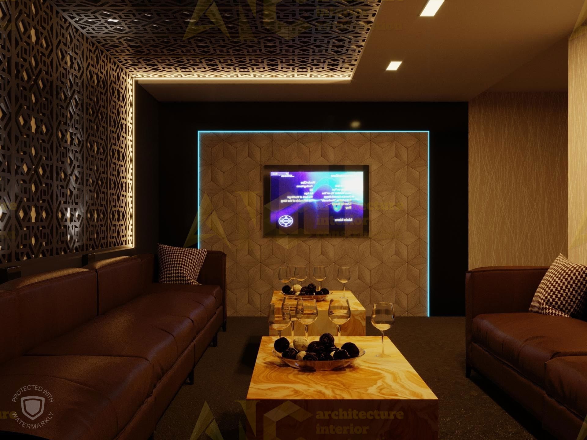 Thiết kế và thi công nội thất phòng karaoke- phòng 1 view 1