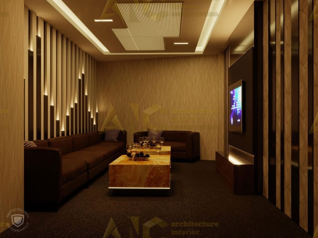 Thiết kế và thi công nội thất phòng karaoke- phòng 12 view 1