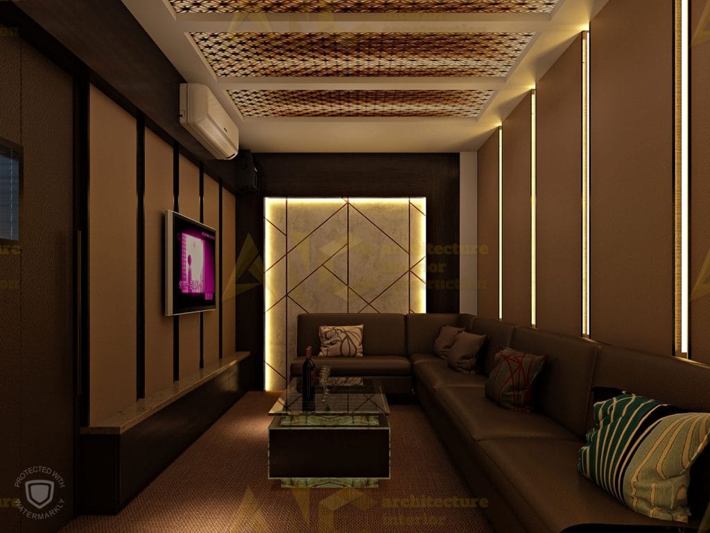 Thiết kế và thi công nội thất phòng karaoke- phòng 2 view 1