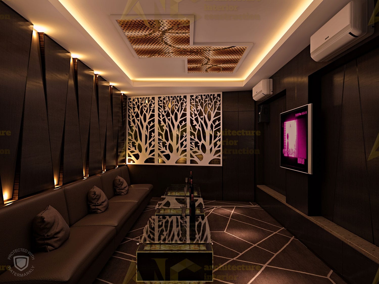 Thiết kế và thi công nội thất phòng karaoke- phòng 6 view 4