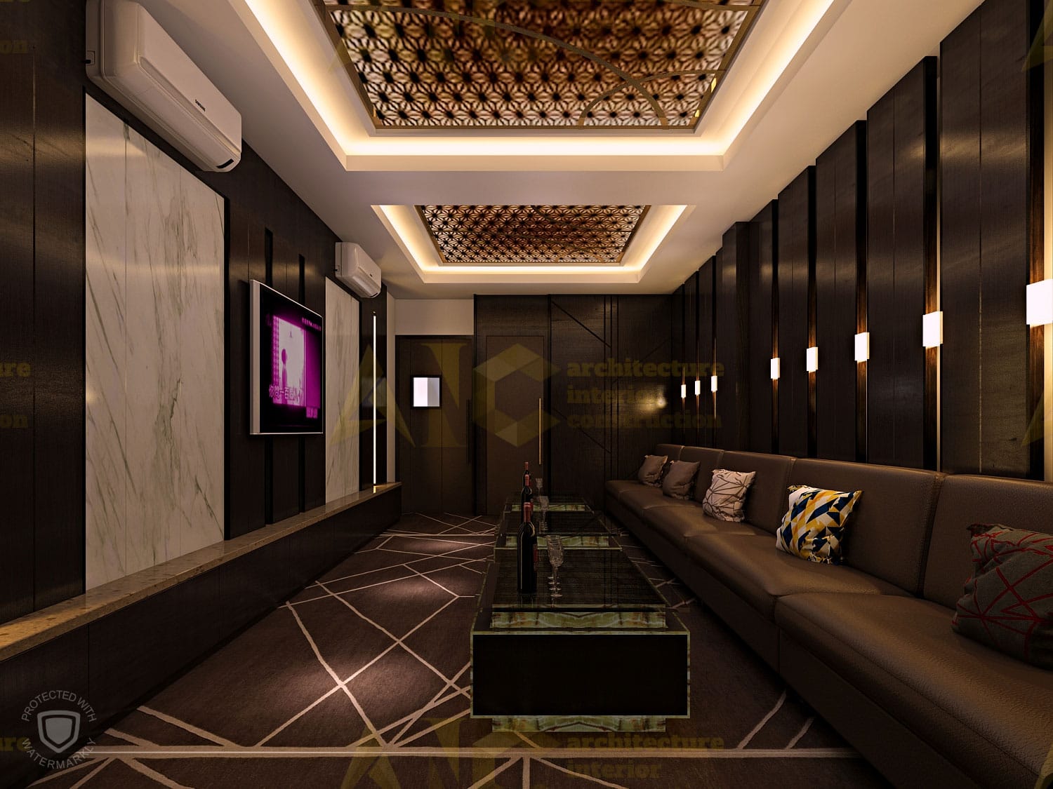Thiết kế và thi công nội thất phòng karaoke- phòng 7 view 1