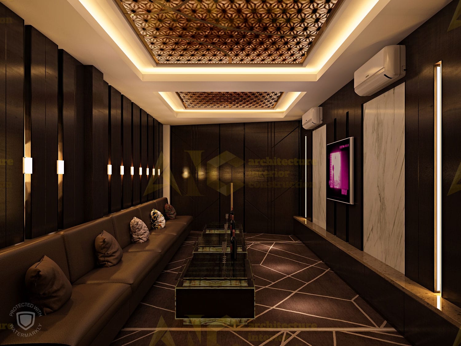 Thiết kế và thi công nội thất phòng karaoke- phòng 7 view 2