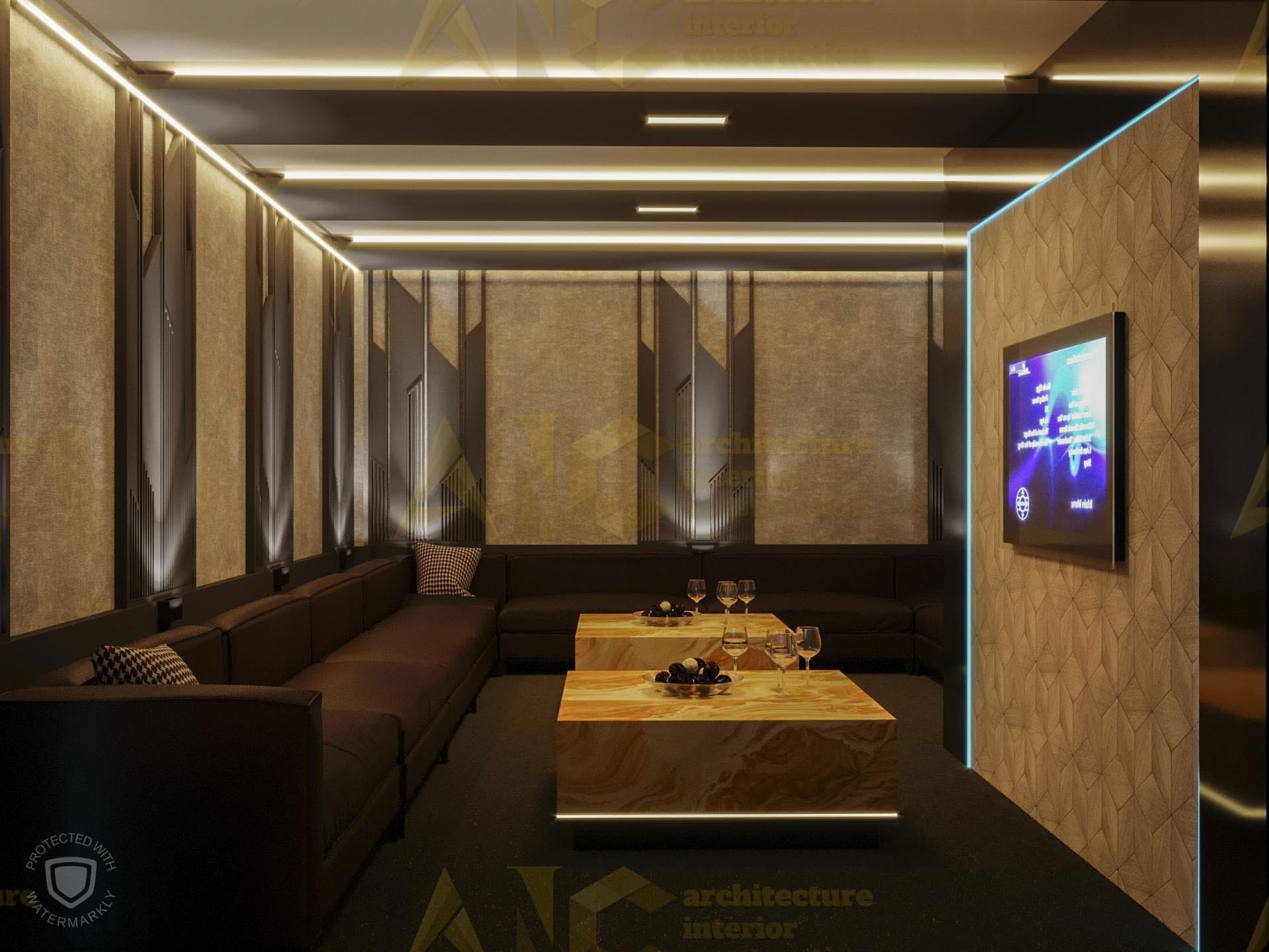 Thiết kế và thi công nội thất phòng karaoke- phòng 8 view 1