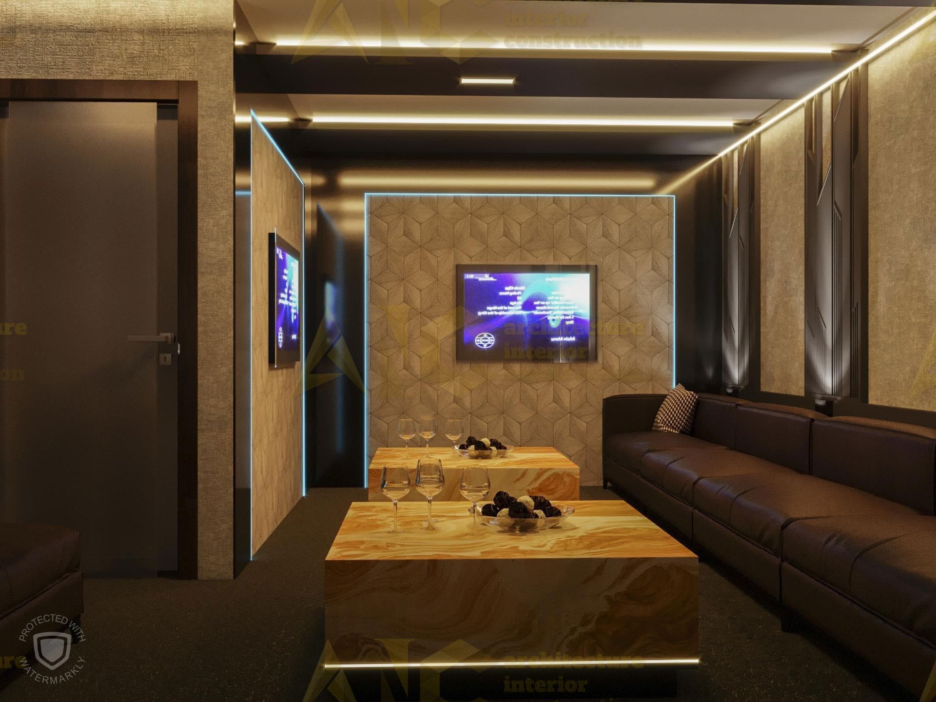 Thiết kế và thi công nội thất phòng karaoke- phòng 8 view 2