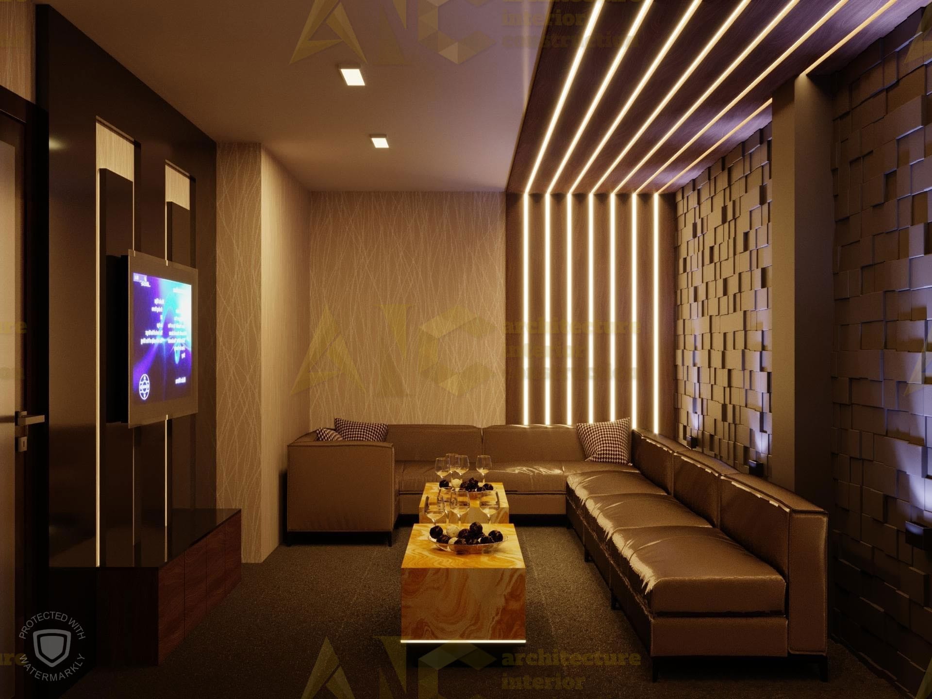 Thiết kế và thi công nội thất phòng karaoke- phòng 8 view 3