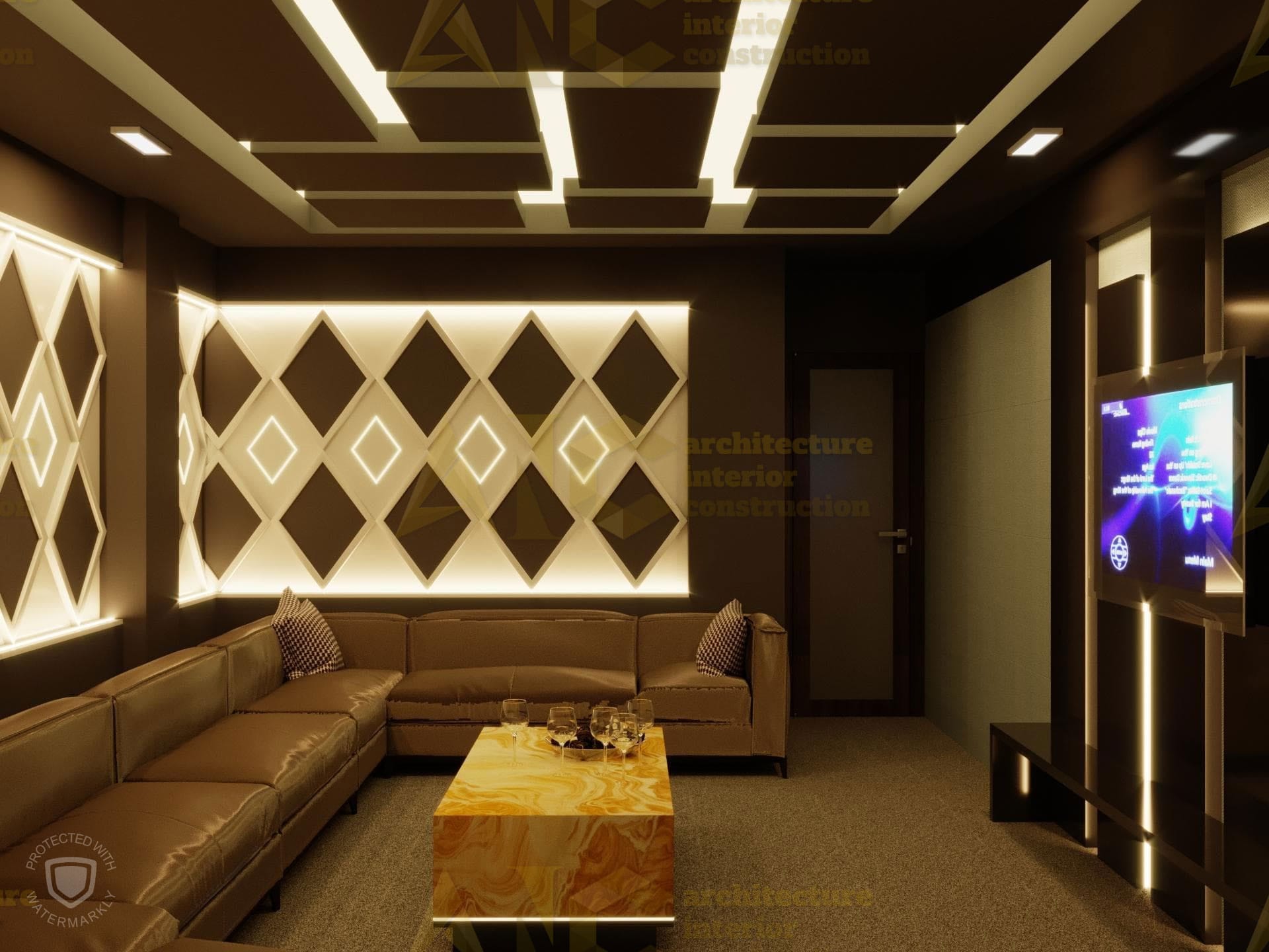 Thiết kế và thi công nội thất phòng karaoke- phòng 9 view 2