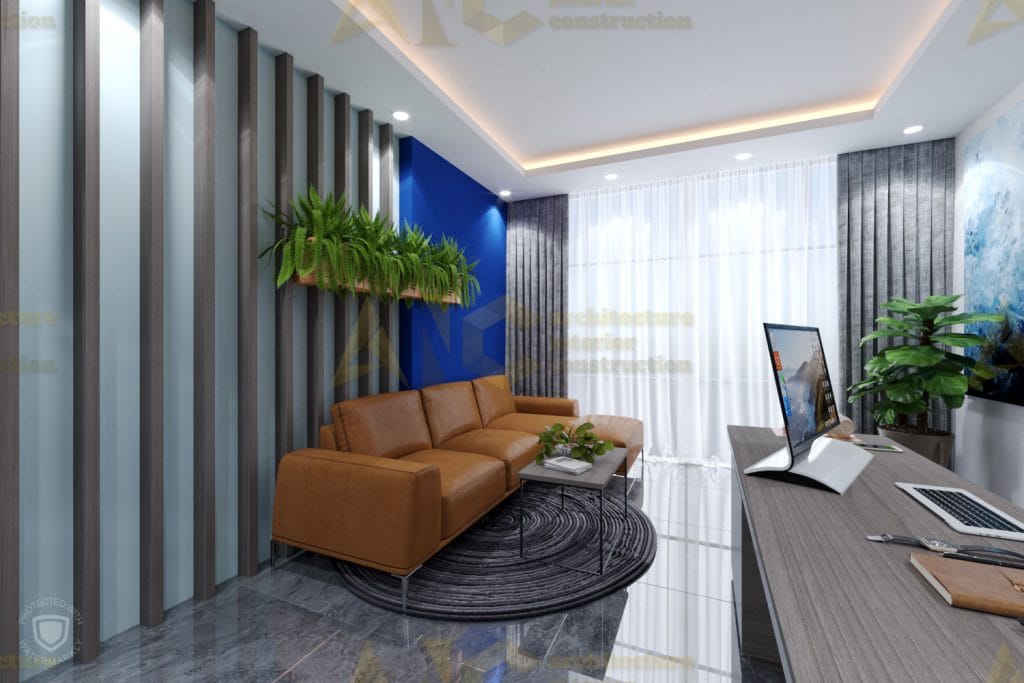 Thiết kế và thi công văn phòng Sài Gòn Nam Phát- phòng giám đốc view 2.1