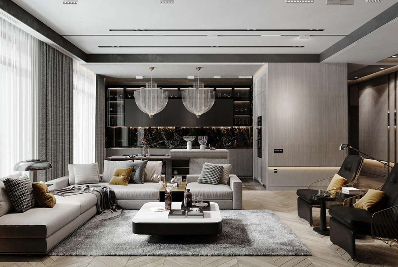 2 - modern living room - Phong Cách Hiện Đại - AIC JSC