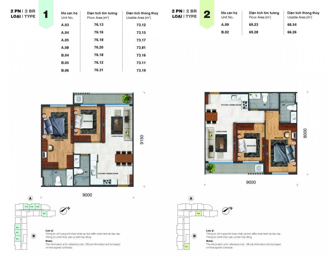 Mặt bằng căn hộ B5