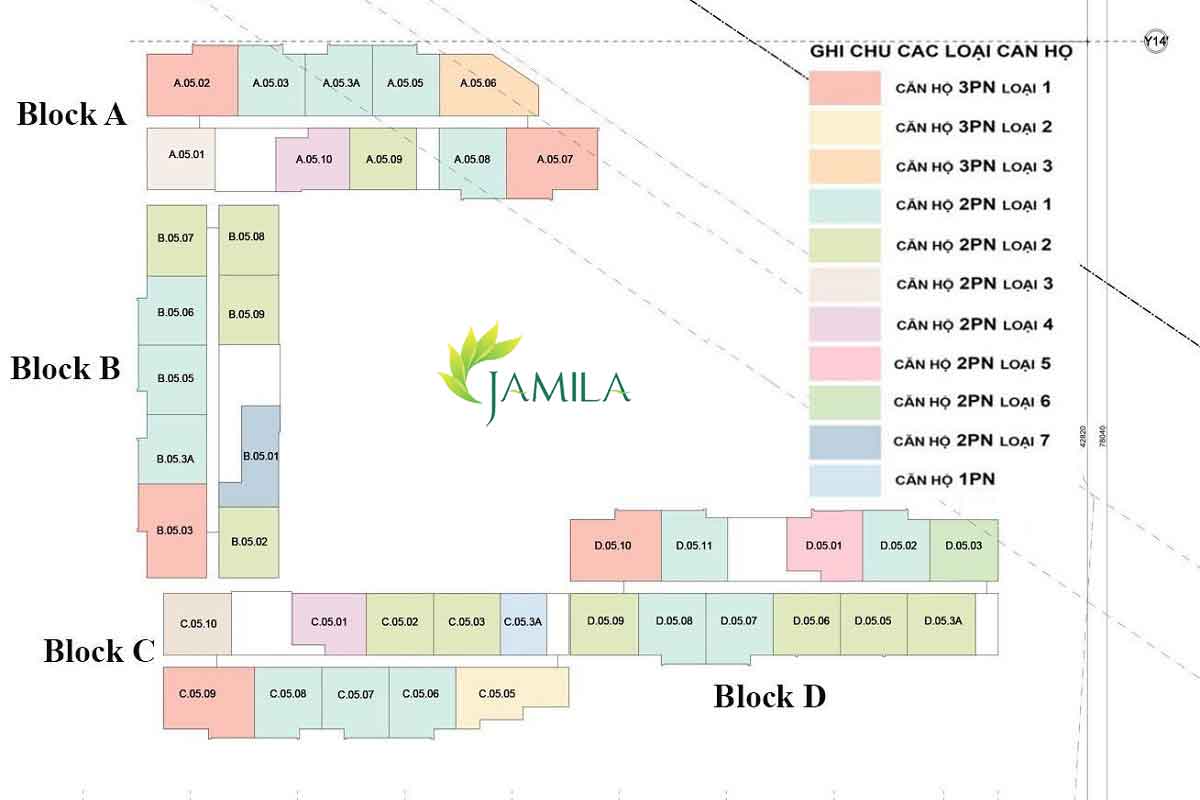 Mặt bằng tổng thể Jamila