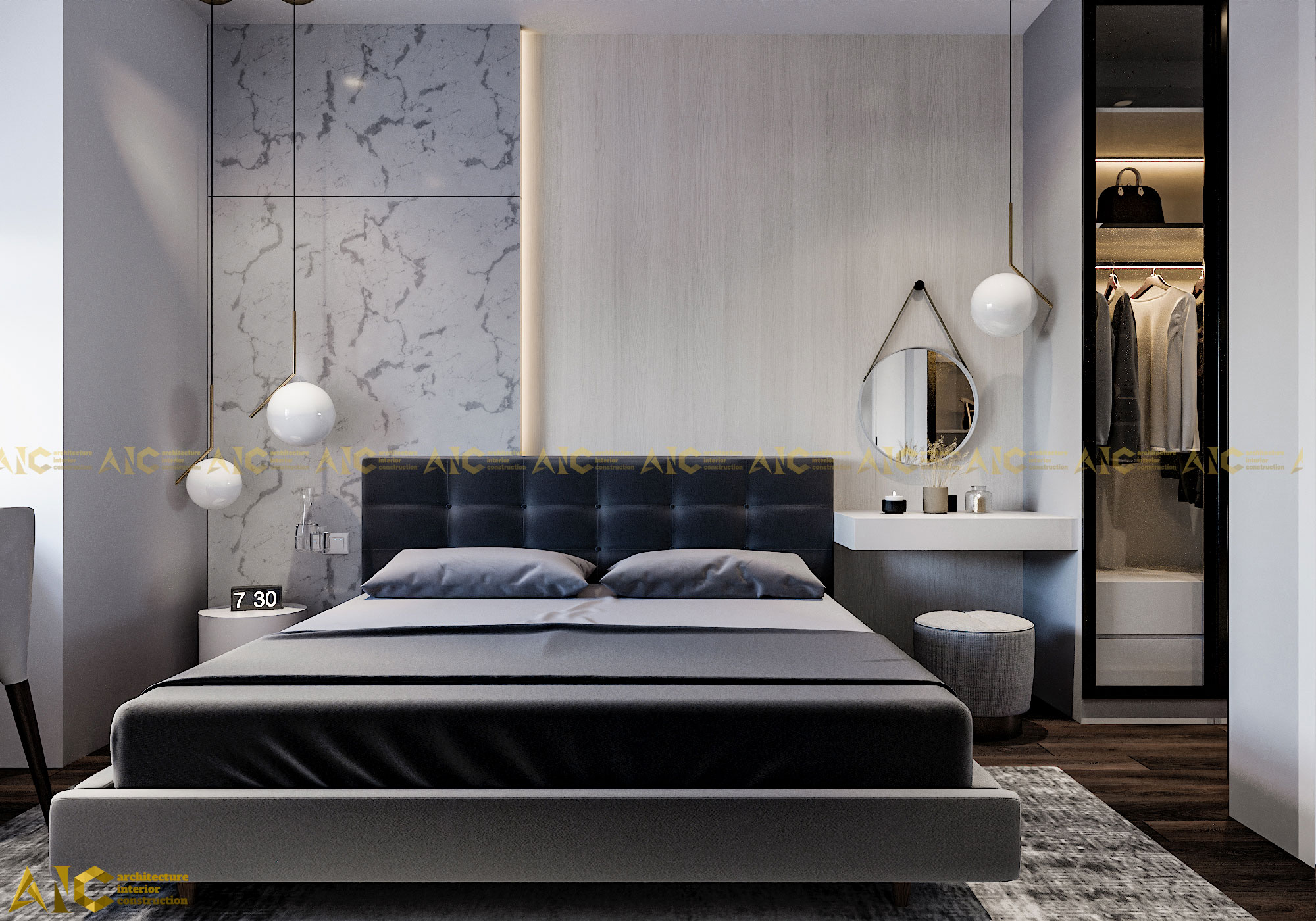 Phòng ngủ phong cách thiết kế nội thất hiện đại