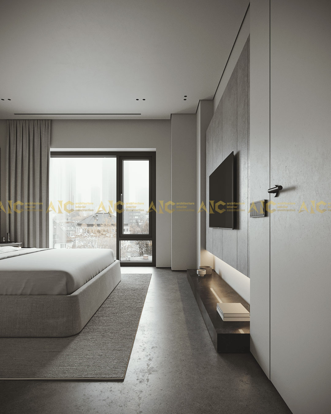 Phòng ngủ ban sáng theo phong cách thiết kế nội thất tối giản