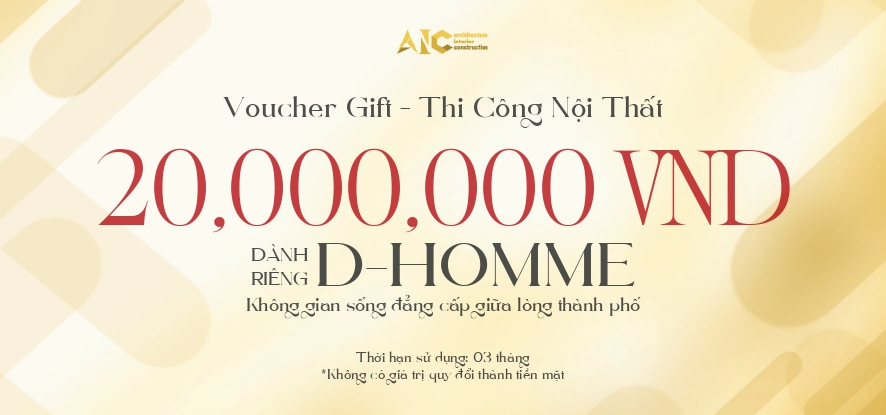 Voucher thi công dành riêng cho cư dân D-Homme