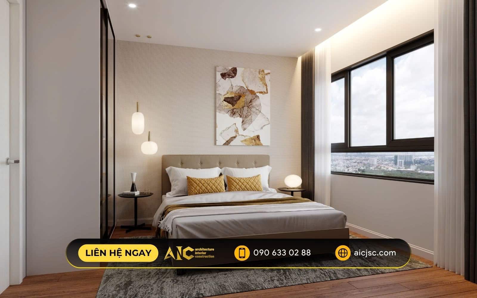 Bố trí phòng ngủ hài hòa phong thủy căn hộ