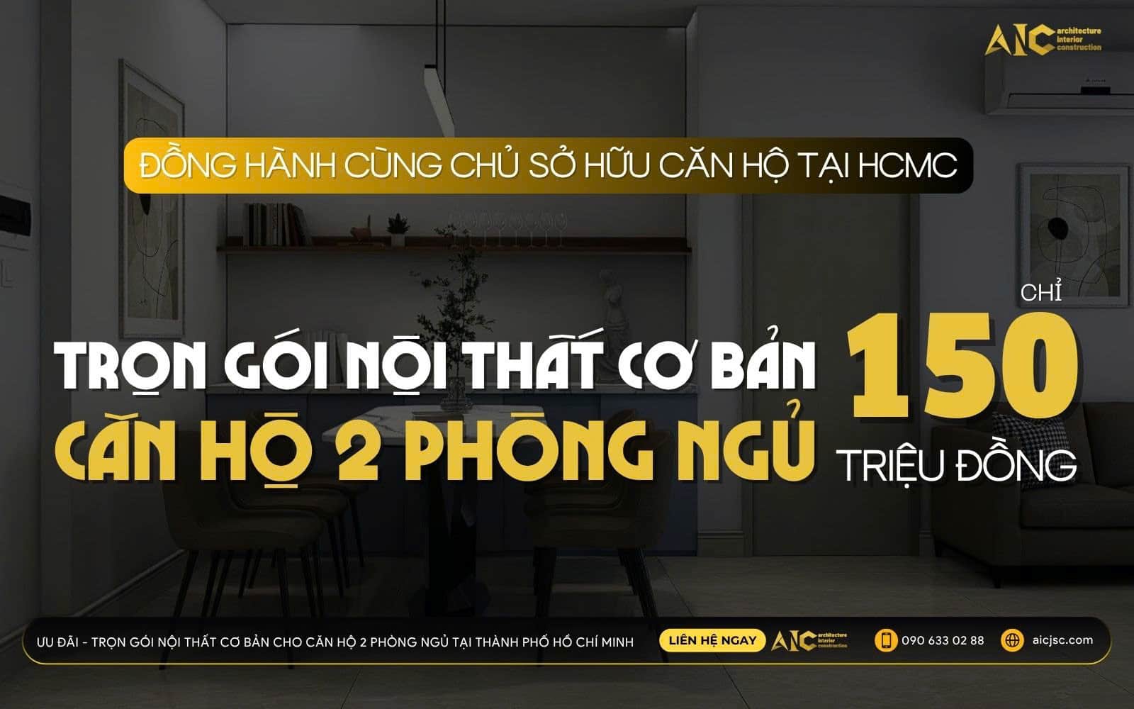 thi công nội thất trọn gói Thi công nội thất trọn gói căn hộ tại HCMC