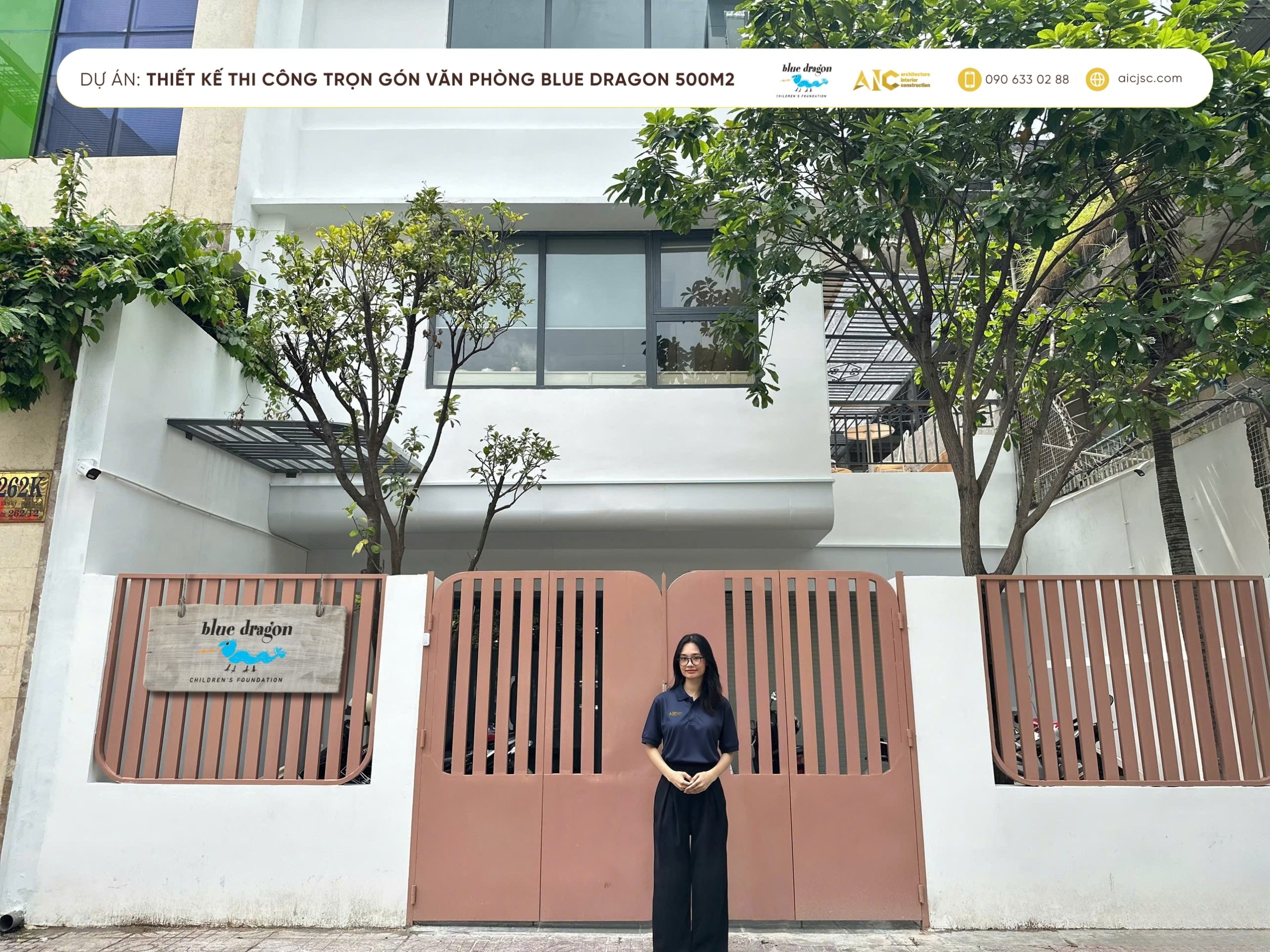 Toàn cảnh Văn phòng Blue Dragon nhìn từ bên ngoài