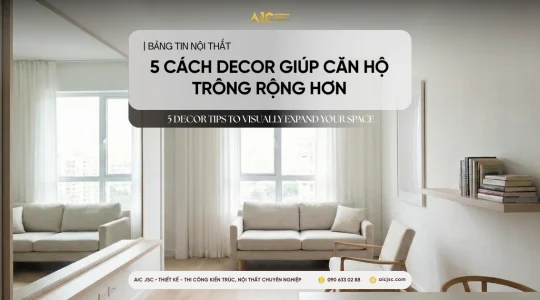 Bố trí nội thất căn hộ 70m2 | AIC JSC