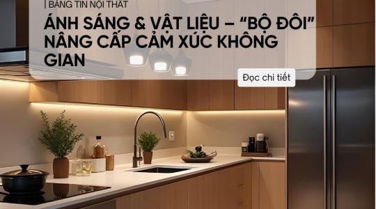 Ánh sáng và vật liệu - "Bộ đôi" nâng cấp cảm xúc không gian