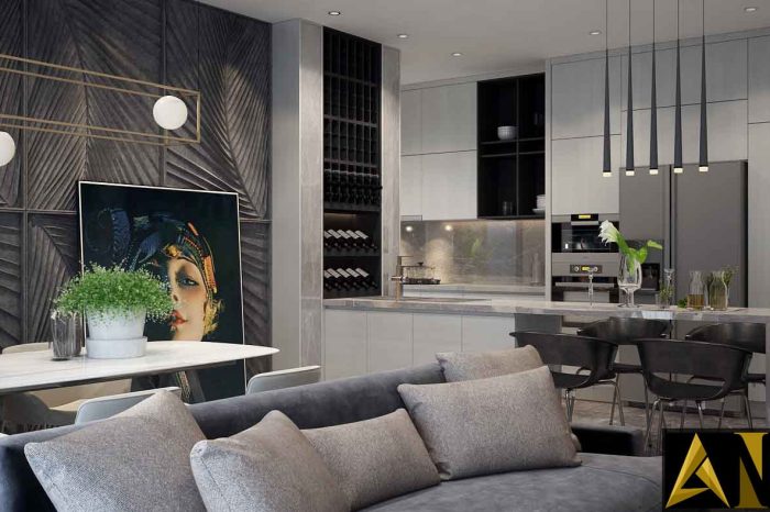 Nội thất căn hộ M.One - Phòng bếp view 2