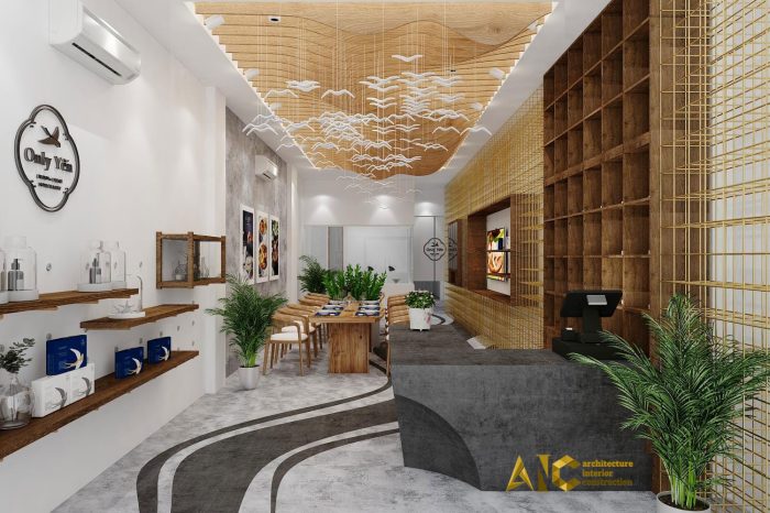 thiết kế và thi công shop yến - sảnh