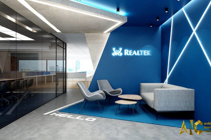 thiết kế nội thất văn phòng Realtek- phòng tiếp khách view 2